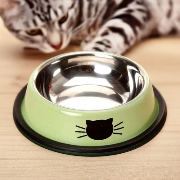 Set of 2 Stainless Steel Cat Bowls – Non-Slip, Durable & Easy to Clean Food Dish - Picture 9 of 11